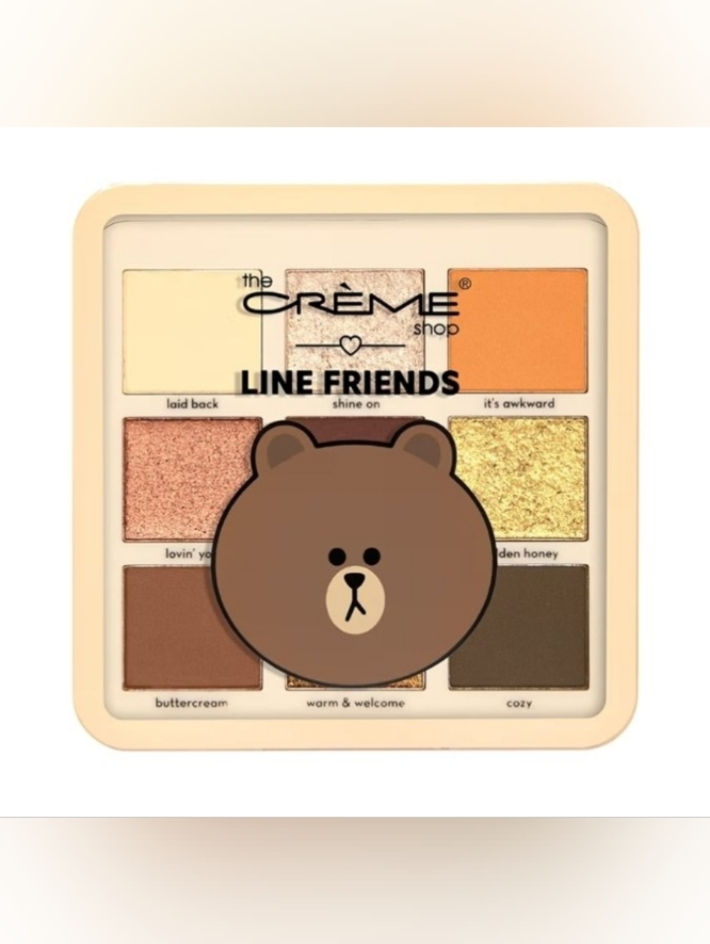 🍒The Crème Shop LINE FRIENDS Brown’s Warm & Toasty Eyeshadow Palette 9 Shades✨